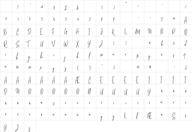 Stamford Bridge Regular Character Map Stamford Bridge Regular Character Map