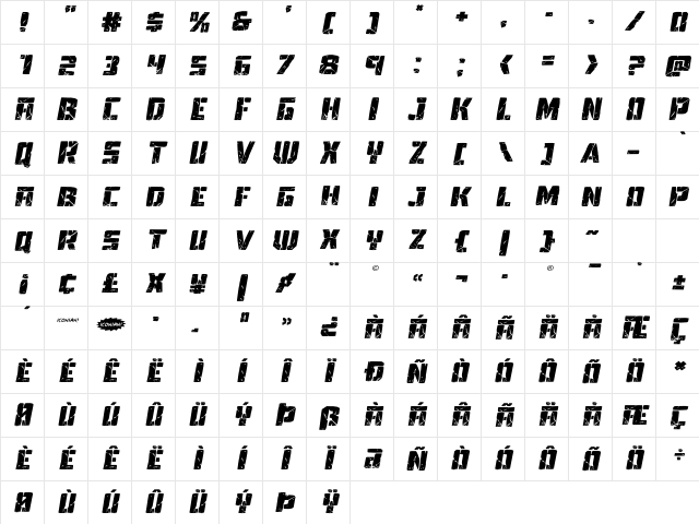 Tower Ruins Expanded Italic Expanded Italic Character Map Tower Ruins Expanded Italic Expanded Italic Character Map