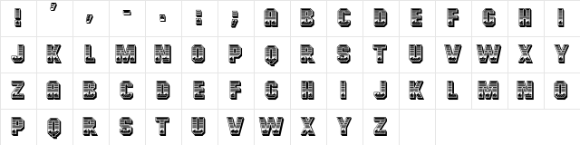 Ocean View Initials Character Map Ocean View Initials Character Map