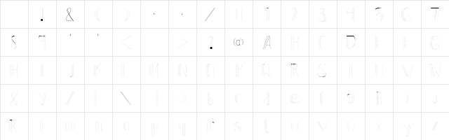 Backline Regular Character Map Backline Regular Character Map