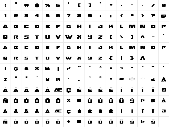 Oceanic Drift Bold Expanded Bold Expanded Character Map Oceanic Drift Bold Expanded Bold Expanded Character Map