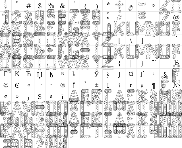 LC Construct Regular Character Map LC Construct Regular Character Map