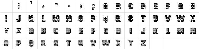 OceanView Initials Character Map