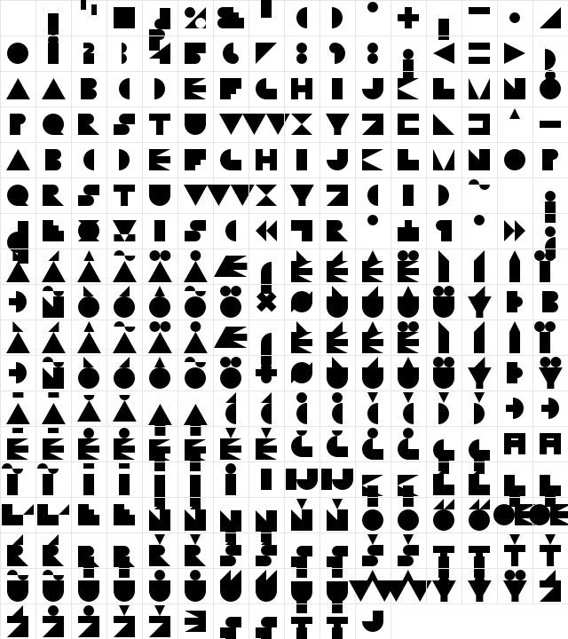 Sentrix Regular Character Map Sentrix Regular Character Map