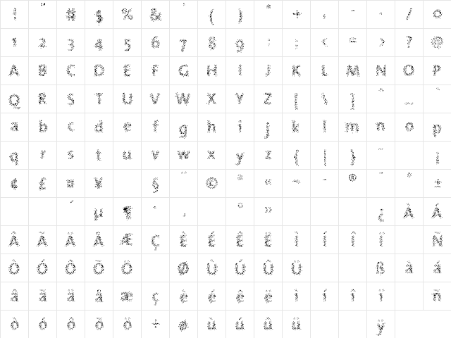 Nebulae Regular Character Map Nebulae Regular Character Map