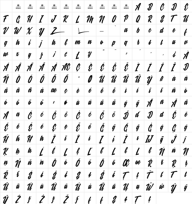 Ebony Eyes Personal Use Regular Character Map Ebony Eyes Personal Use Regular Character Map