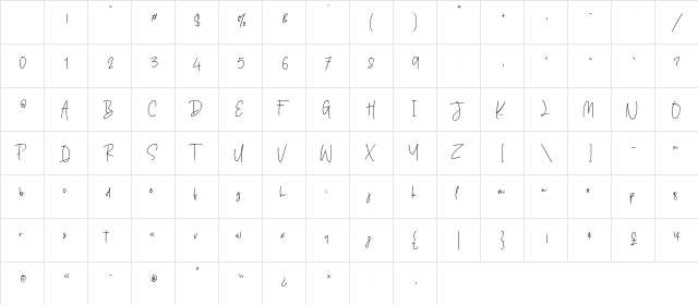 Silver Buttercup Regular Character Map Silver Buttercup Regular Character Map