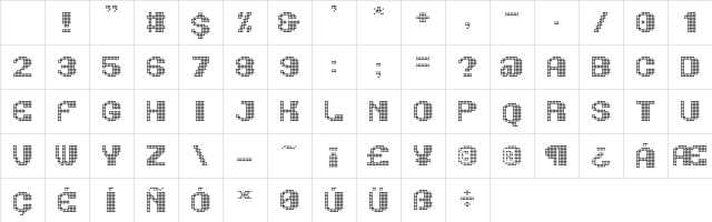 zetentas eYe/FS Regular Character Map zetentas eYe/FS Regular Character Map