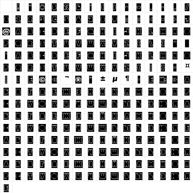 a_GrotoCmGr Normal Character Map a_GrotoCmGr Normal Character Map