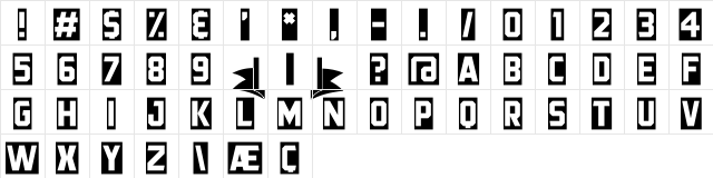 Black Streamer Regular Character Map Black Streamer Regular Character Map