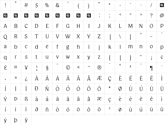 Champie Trial Light Regular Character Map Champie Trial Light Regular Character Map