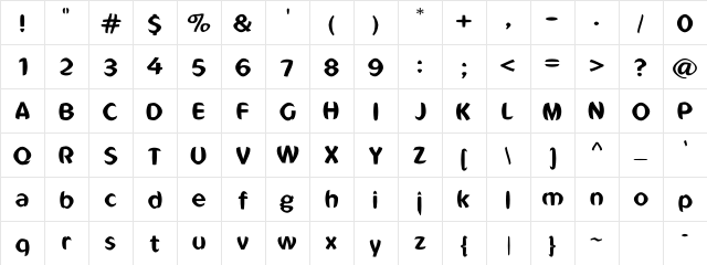 Dross06 Regular Character Map Dross06 Regular Character Map