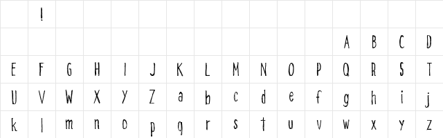CF Alone on the Earth DEMO Regular Character Map CF Alone on the Earth DEMO Regular Character Map