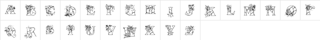 Festive Letters Regular Character Map Festive Letters Regular Character Map