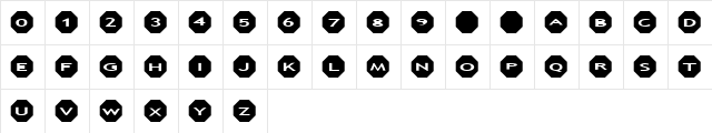 AlphaShapes octagons Normal Character Map