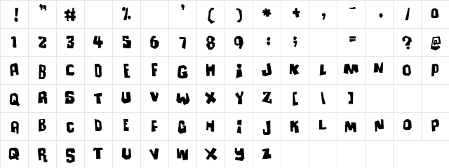 Pyramidal Heel Regular Character Map