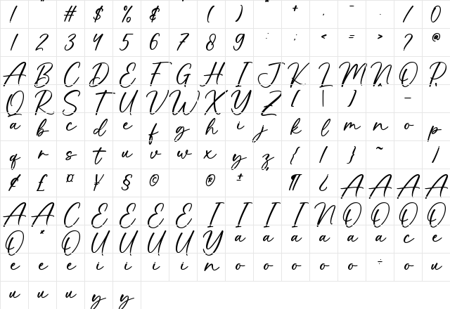 Octavie Regular Character Map