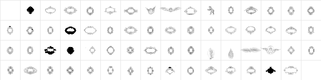 Rough Calligraphic Frames Regular Character Map Rough Calligraphic Frames Regular Character Map