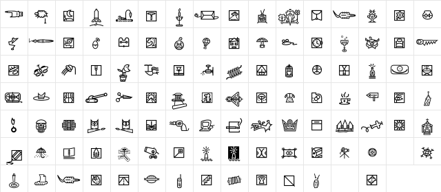 DfBeoramaITC Regular Character Map DfBeoramaITC Regular Character Map