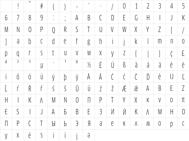 ClanPro-CondBook ClanPro-CondBook Character Map ClanPro-CondBook ClanPro-CondBook Character Map