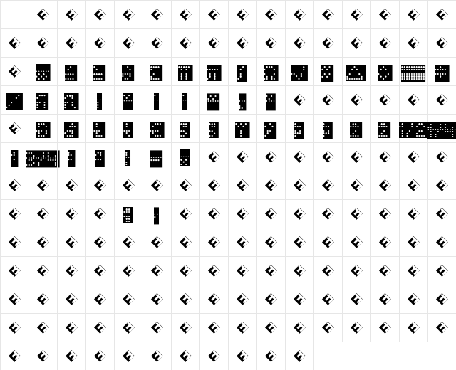 Papertape Regular Character Map Papertape Regular Character Map