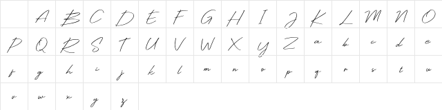Celine Peach Free Script Regular Character Map