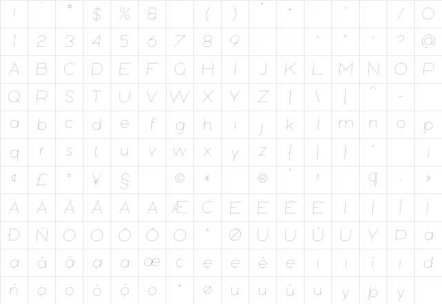 Bubbble Gum Italic Hairline Character Map Bubbble Gum Italic Hairline Character Map