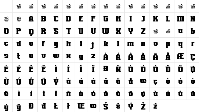 NOKRIOS Regular Character Map