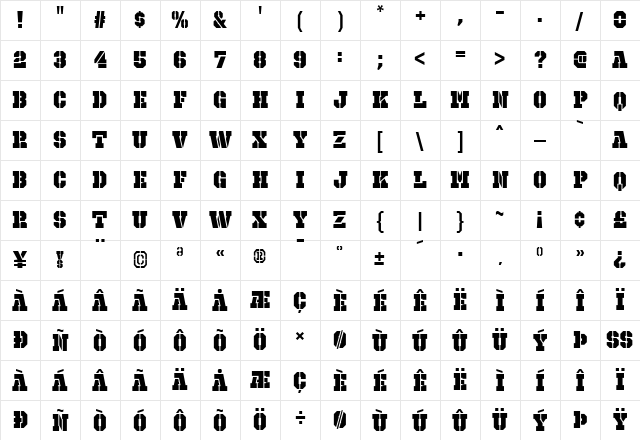 Octin Prison Black Character Map