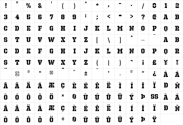 Octin Prison Heavy Character Map