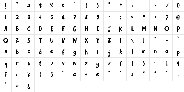 Washtime Regular Character Map Washtime Regular Character Map