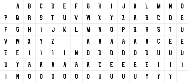 Longless Demo Regular Character Map Longless Demo Regular Character Map