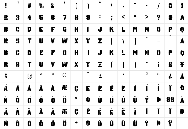Octin Spraypaint A Black Character Map Octin Spraypaint A Black Character Map
