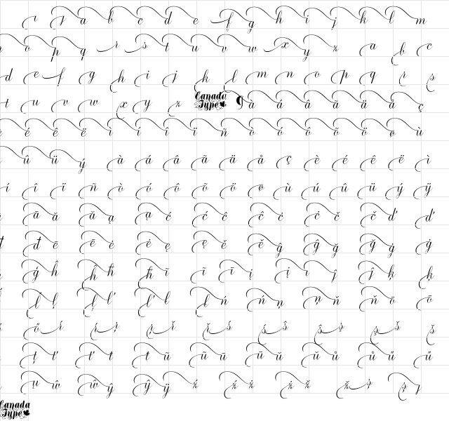 Ambassador Script Begs I Regular Character Map Ambassador Script Begs I Regular Character Map