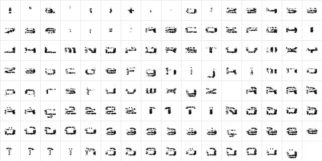 TG Parix tras Character Map TG Parix tras Character Map