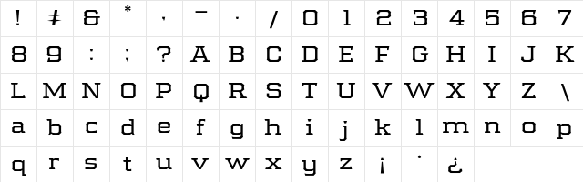 Samton Extended Character Map Samton Extended Character Map