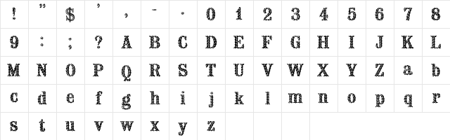 BARNACLE Plain Character Map
