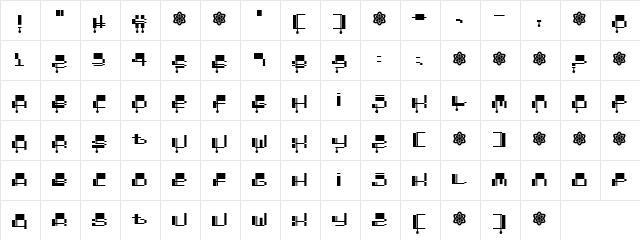 Oddessey 2000 Regular Character Map