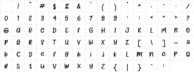 Yello Lemon Regular Character Map Yello Lemon Regular Character Map
