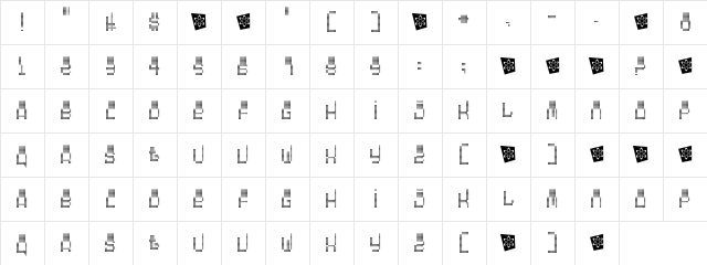 Oddessey 5000 Regular Character Map