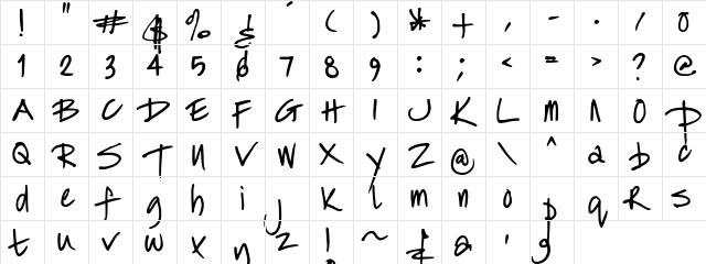 FG Nadja Regular Character Map FG Nadja Regular Character Map
