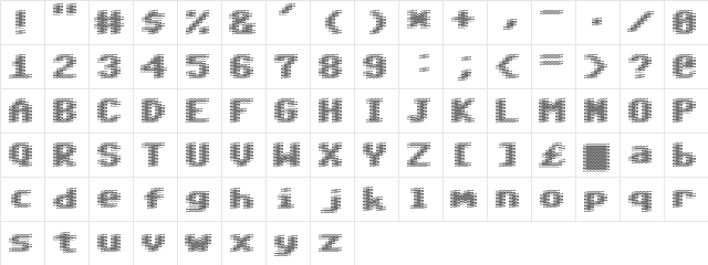 00ne C64 NeurOOpart 2 Regular Character Map