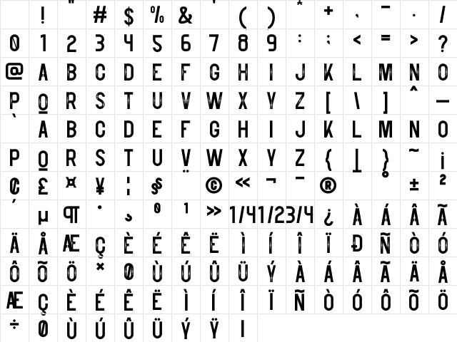 Montelgo Sans Serif Regular Character Map Montelgo Sans Serif Regular Character Map