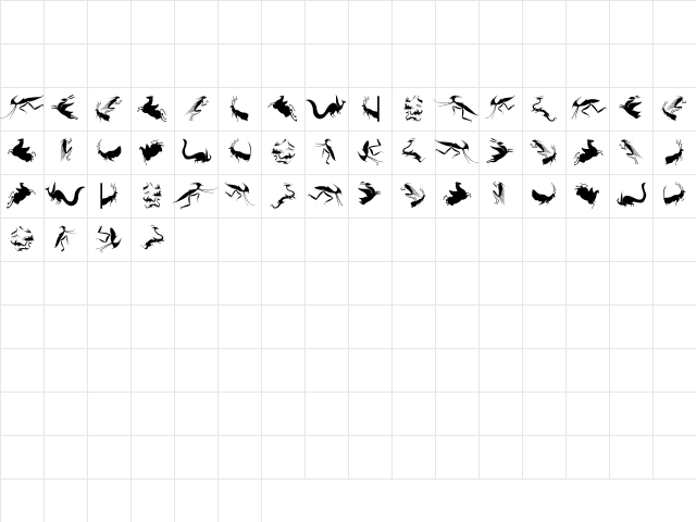 Fabeltiere04 Regular Character Map