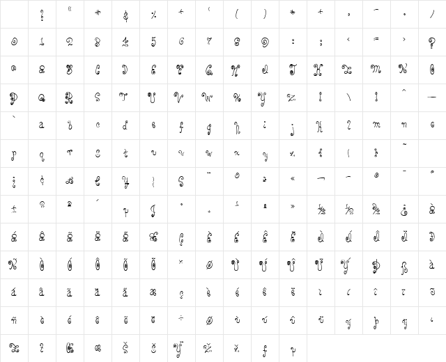 Yarn Sale Regular Character Map Yarn Sale Regular Character Map