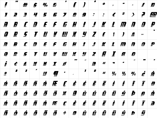Camp Justice Halftone Italic Italic Character Map Camp Justice Halftone Italic Italic Character Map