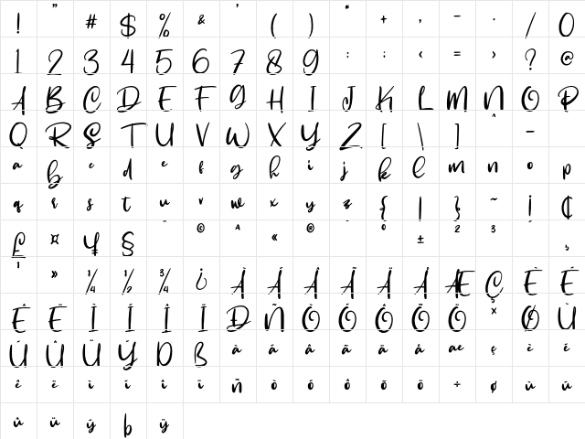 Smackover Regular Character Map