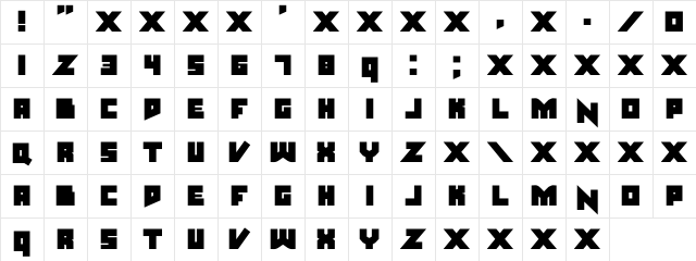 nsteel Black Character Map