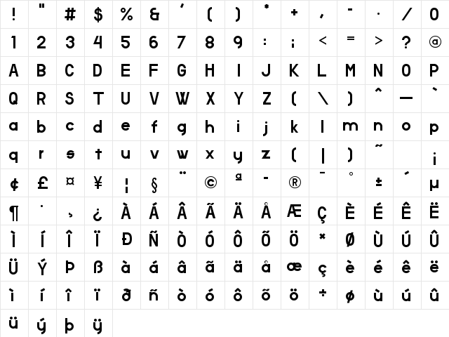 538Lyons V2 Regular Character Map