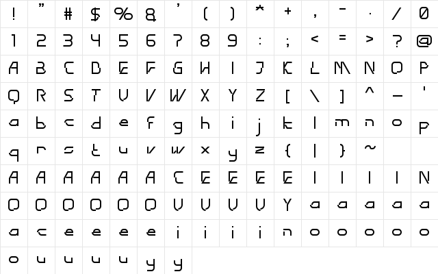SYSTEMIA Regular Character Map